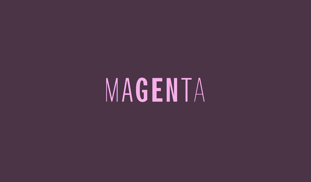 Variable font weight distributed along a half-sine wave arch across the letters of the word Magenta